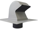 Roof Vent Goose Neck RV28 PVC Primex - BLACK