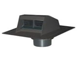 Roof Vent 6011 Duraflo Exhaust w/ Flapper & Collar - Black